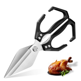 Dream Reach Kitchen Shears for Food Heavy Duty Poultry Shears with Ergonomic Handle, Japanese High-Carbon Steel Culinary Shears for Chicken, Meat, Seafood, Bone Cutting, Gift Box Included (Black)