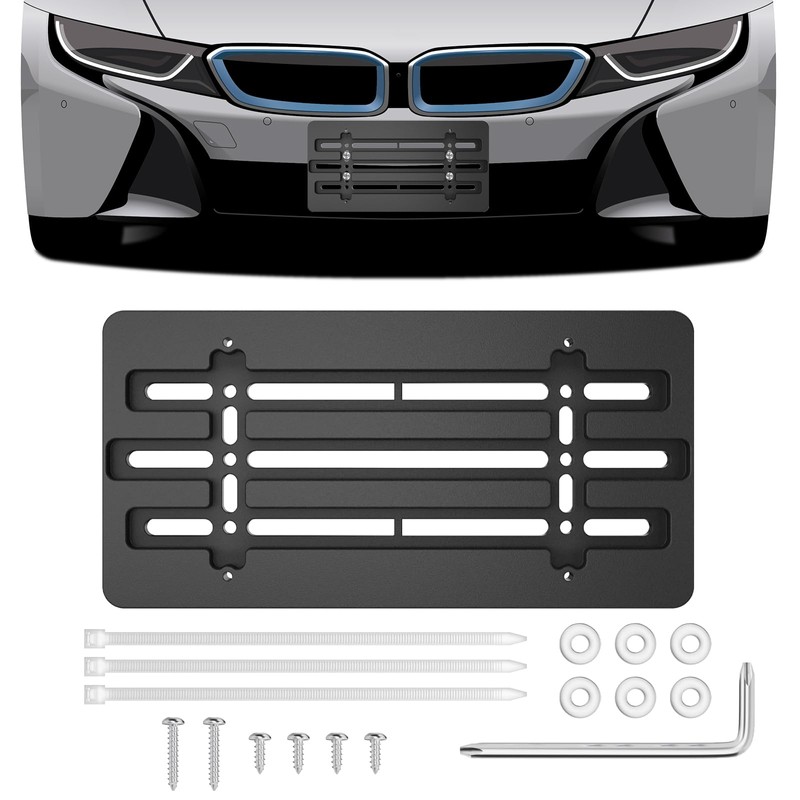 QKYS License Plate Holder, No Drill Front Licenses Plate Bracket