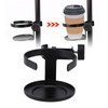 Cup Holder Clamp On Mic Stand, 360° Rotate Microphone Stand