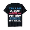 Boys Long Hair Long Hair Yes I'm A Boy T-Shirt,