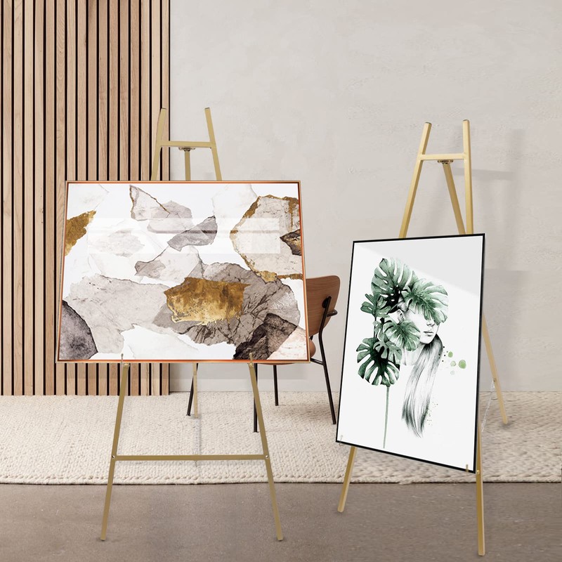 2 Pack Easel Stands Floor Easel Foldable Display Stand Height