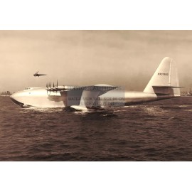 SPRUCE GOOSE H-4 HERCULES FLYING BOAT HOWARD HUGHES WW2 1947 13X19 PHOTO