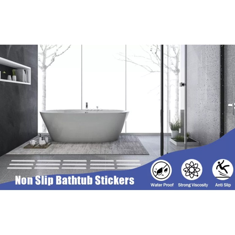Dolores 24pcs Bano Pegatinas Antideslizantes Banera Tapete Regadera