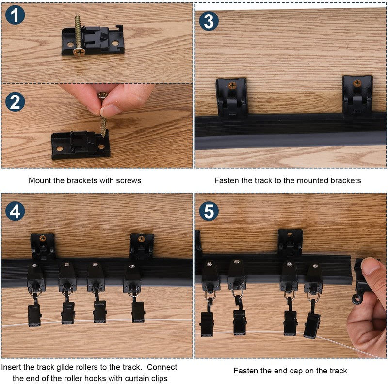 Lawei Flexible Ceiling Curtain Track, 5 Meters/16.4 Ft Curved Curtain