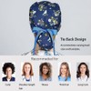 6 x Women's Surgical Caps with Satin Lining, Adjustable Fabric