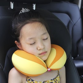 Kids Travel Pillow Toddler Chin Supporting Neck Pillow Baby Travel Pillow Safety Infant Head Neck Support for Car Seat Airplane Train Pushchair Child Soft Head Neck Pillow for Boys Girls 0-10 Years