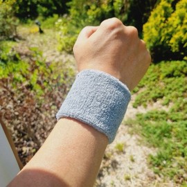 Tennis Sports Wristband Wrist Support 1P 01 White 4ea