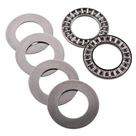 Gatuida 2 Sets Thrust Needle Roller Bearing 20mm 35mm 2mm Treads Deep Groove Bearings Hose Rod Hanging Hinges Troy Tape Chrome Ride Band Hooks Silver Carbon Steel