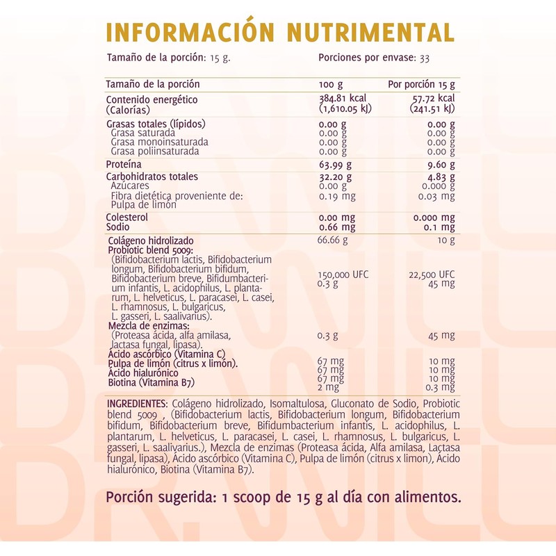 Dr Will Péptidos de Colágeno, Suplemento Alimenticio en Polvo, Sin