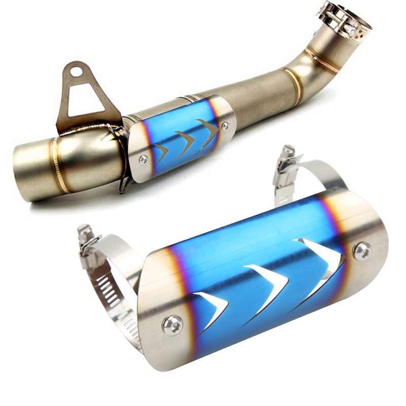 Exhaust Muffler Pipe Protector Stainless Steel Heat Shield Cover Universal