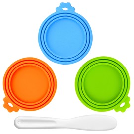 Lydia's Deal Can Covers for Pet Food Cans, Universal Silicone Can Lids BPA Free & Dishwasher Safe, Pet Food Can Lid Covers Fit Most Standard Size Canned Cat and Dog Food