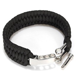 SagaSave Outdoor Paracord Survival Bracelet, Emergency Rescue Parachute Cord Bracelet with Adjustable Buckle for Travel, Camping and Hiking