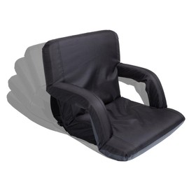 PICNIC TIME Black San Francisco 49ers Ventura Seat Portable Recliner Chair,One Size,618-00-179-274-2