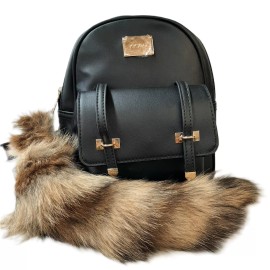 Red Fox Tail Keychain, 13-17"