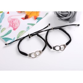 RAYSTAR Best Friend Bracelets for 2 Partners in Crime Birthday Gifts for Best Friend BFF Handcuff Matching Friendship Bracelets for 2