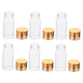 PACKOVE 12pcs Glass Candy Jars Aluminum Lids Sealed Containers for Storage for Home Organization and Party Favors
