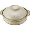 JapanBargain Japanese Donabe for 4-5 People Mishima Flower Pot Clay Pot S-4657