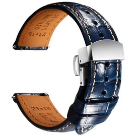 REZERO Leather Watch Bands for Men, Quick Release Watch Straps, Luxury Italian Alligator Grain Embossed Band Replacements 19mm 20mm 21mm 22mm