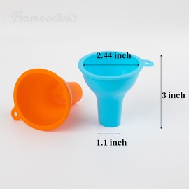 Framendino, 4 Pack Silicone Funnels Wide Mouth Funnel Kitchen Funnel Set Silicone Canning Funnels for Home Restaurant Bottles Jars