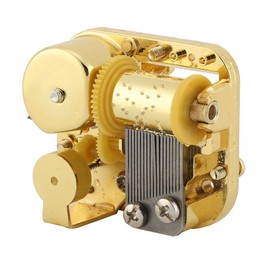 Gold Plating Music Box Movement DIY Music Box Accessories with Screw + Key Type 6