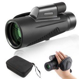 ToopMount 12x50 ED Monocular Green Membrane 23mm Aperture Wide View Lens Cap Clear View Telescope Small Lightweight Compact Wristband Pocket One Hand Operation BAK4 Prism FMC High Transmittance Multicoated Non-Slip Waterproof Anti-Fog Climbing Traveling 