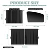 5PCS Car Window Shade,Black Out Window Covers Kit with 2