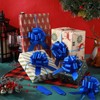 48 Pcs Blue Christmas Pull Bows Bulk for Wrapping Gift