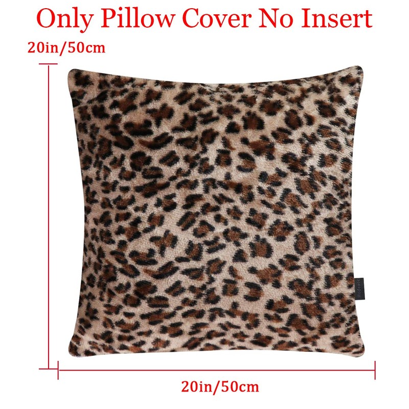 6 Pack Leopard Printed Series Pillow Covers,Soft Plush Animal Theme