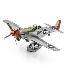Metal Earth 3D Puzzle Mustang Airplane P51D Sweet Arlene Aviation Metal Puzzle Mockups to Build for Adults Challenging Level 11.43 X 13.97 X 6.35 cm