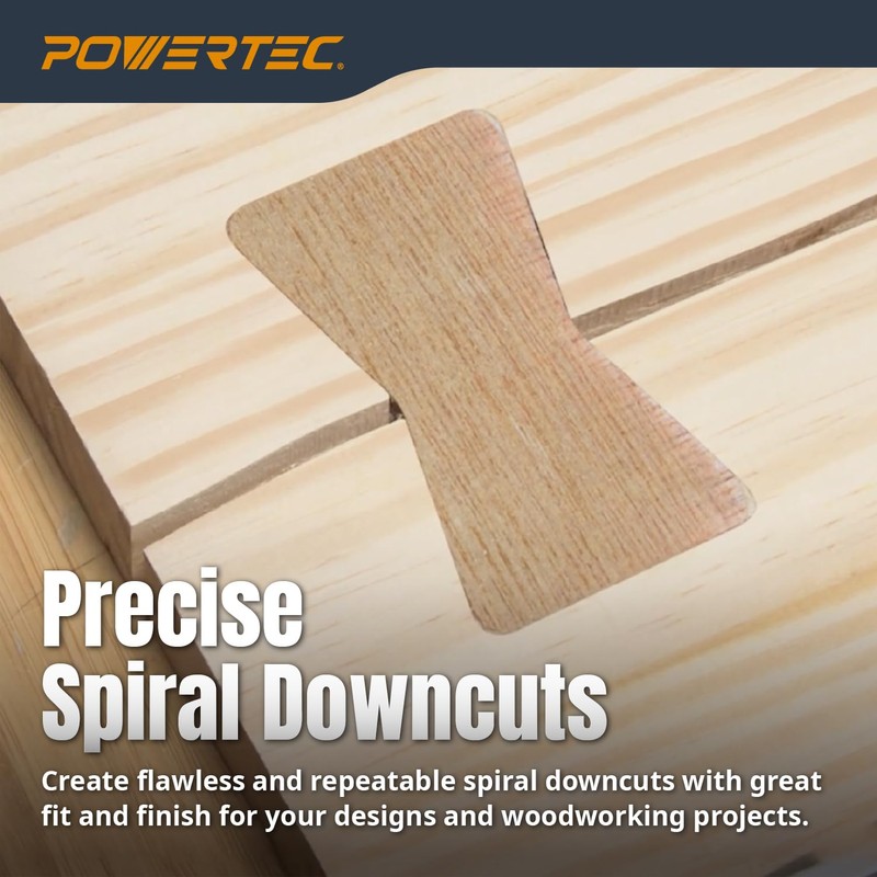 POWERTEC Router Brass Inlay Kit with Router Bushing Guide Set
