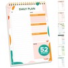 Decorably Daily Planner Pad Minimalist, 52 Sheets Daily to Do