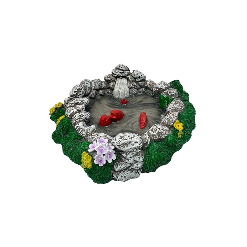 Mokoboho Fairy Garden Pond with Waterfall and Koi