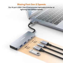 mbeat Elite 4-Port 10Gbps USB-C Gen 2 Hub (2A+2C)