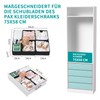 ORLISA Drawer Organiser Clothes for PAX Wardrobe 75 x 58
