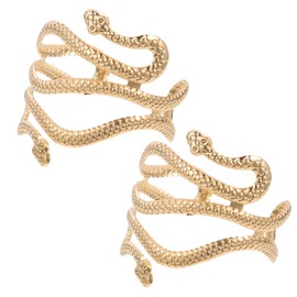 Brazalete Serpiente Dorado Ajustable, 2 Piezas, Pulsera Para Brazo, Accesorios De Moda Para Fiesta, Boda, GraduacióN, Regalo Para Mujeres Y Familia