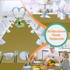 Kongdaoth Gold 12 Pack Plastic Tablecloths 54"x 108" Disposable Rectangle