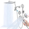 10-Inch Rain Shower Head with Handheld Spray Combo-6-Function Handheld Shower