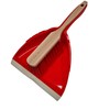 Brushmann Wooden Hand Brush and Plastic Dustpan Set (Red Stiff