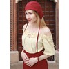 KUOIN Medieval Coif Cap Women's Victorian Hat Colonial Cosplay Headwear