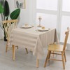 JIUZHEN Beige Striped Square Tablecloth - 54 x 54 Inches,Washable