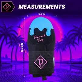 Baseball Sliding Mitt Adult Size - Ice Cream Sliding Mitt for High School & College Age Players, for Baseball & Softball, Ambidextrous, Hand & Wrist Protection (Midnight Vice, Adult)