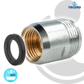 tecuro Adapter for Spouts on Fittings 1/2 Female x 3/4 Male Thread