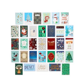 American Greetings Deluxe Christmas and Holiday Cards with Keepsake Box, Cheerful Variety (32-Count)