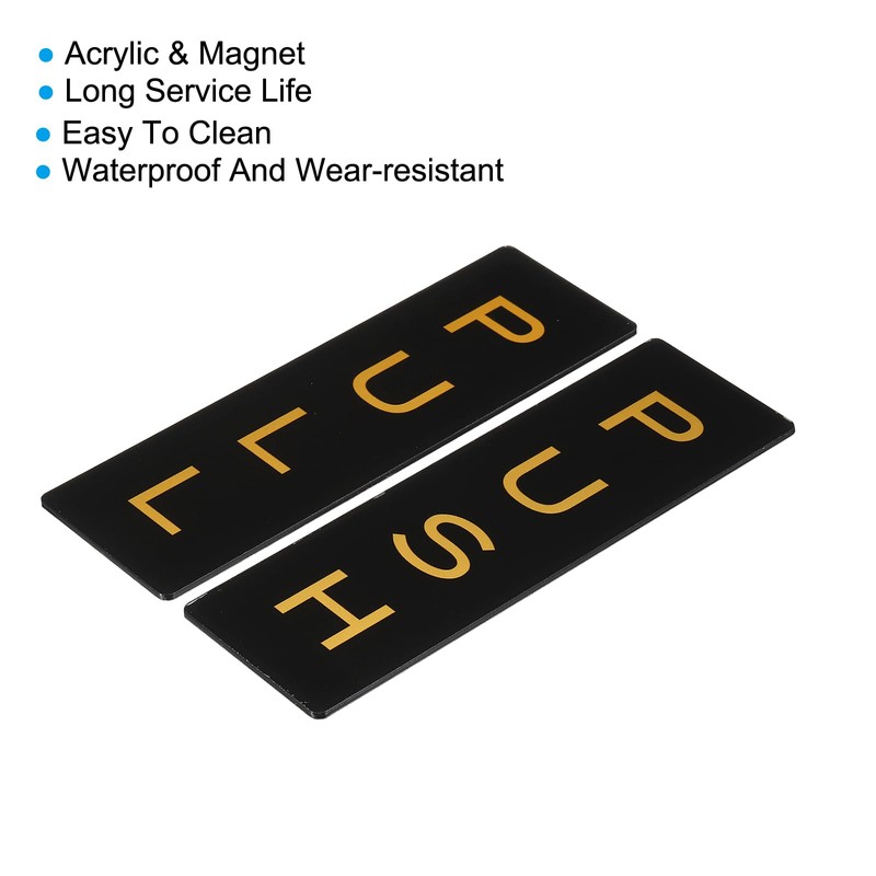 PATIKIL 6x2" Push Pull Door Sign, 1 Pairs Acrylic Self-Adhesive