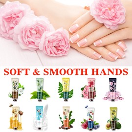 WYBLZPXZ 10 Pack Natural Botanical Fragrance Hand Cream Travel Gift,Moisturizing Mini HandSet for Chapped and Work Hands,Lotion Travel Size for Men and Women,Natural Shea Butter and Aloe Vera