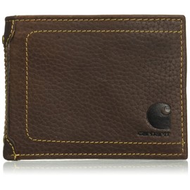 Carhartt Men's' Pebble Leather Passcase Wallet, Brown