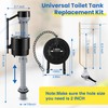 Saillong Universal Toilet Flusher Replacement Kit, Fill Valve, 2-Inch Flapper,