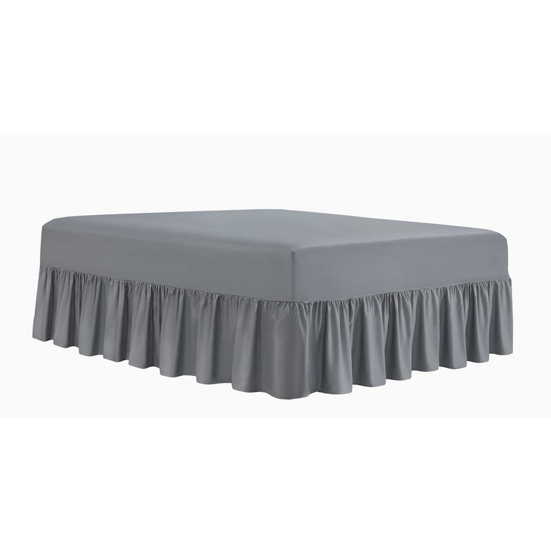 Linen Home Extra Deep Frilled Fitted Valance Sheet Double Bed