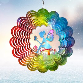 Eiryhope Wind Spinner - Fairy Wind Spinners Outdoor, Hanging Wind Sculpture, 3D Metal Fairy Wind Catcher, Kinetic Garden Decoration Yard Art Decor, Lovely Gifts for Mother Wife Sister Daughter Girl