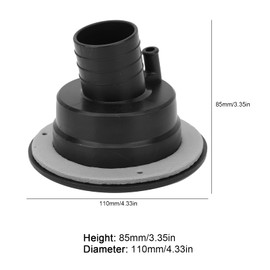 RV Fresh Water Cap, Gravity Water Filling Cap with 2 Keys, Lockable Leak-Proof Water Filling Cap for Camping Trailer, Motorhome, Caravan, Boat, Car (Black)